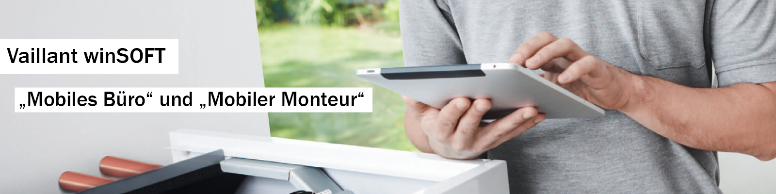 mobiler Monteur und mobiles Büro